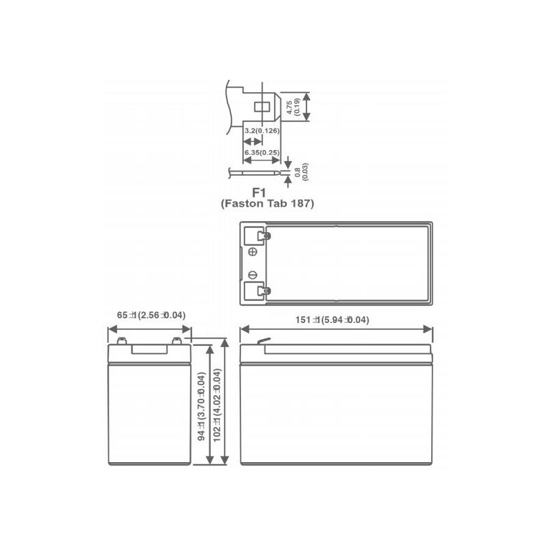 CP1270 12V 7Ah VISION Batteria Ricaricabile al Piombo
