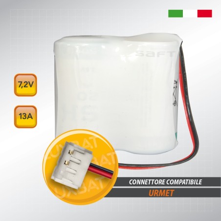 Pacco batteria al litio SAFT 2LSH20 7.2V 13Ah compatibile URMET