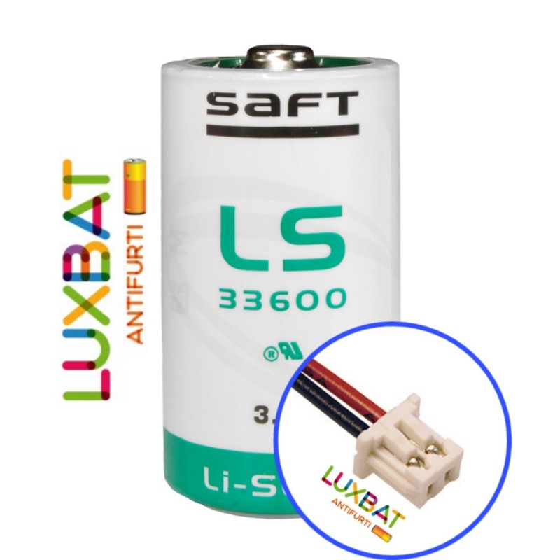 LS33600 MOLEX 3,6V 17Ah SAFT Batteria al Litio con connettore Molex