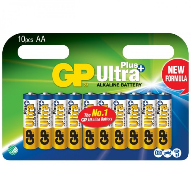 Gp Batteries blister 10 stilo AA Alkaline Ultra Plus 1,5V - GP15AUP-2UD10