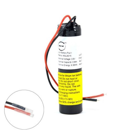 Batteria Ricaricabile Li-Ion SAMSUNG ICR18650-26JM+PCM+CAVI 3,6V 2,6Ah