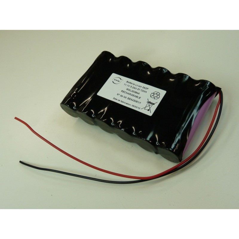 Batteria Ricaricabile Li-Ion SAMSUNG ICR18650-26J-3S2P+PCM+CAVI 10,8V 5,2Ah
