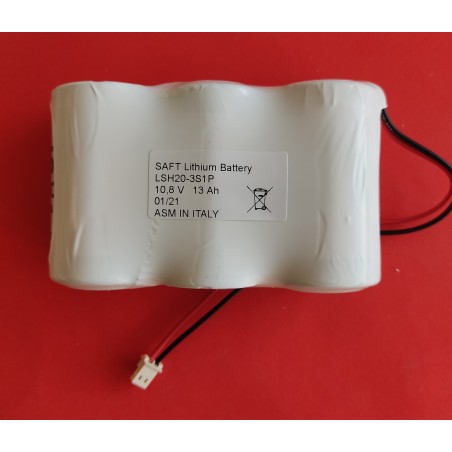 Batteria SAFT LSH20-1S3P 3,6V 39Ah con connettore Molex per contatori gas / luce
