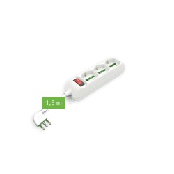 MULTIPRESA CIABATTA LINKLED SCHUKO 3 POSTI CON INTERRUTTORE E CAVO DA 1,5m