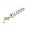 MULTIPRESA CIABATTA LINKLED SCHUKO 5 POSTI CON INTERRUTTORE E CAVO DA 1,5m