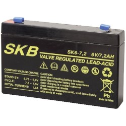 SK6-7.2 6V 7,2Ah SKB Batteria al Piombo