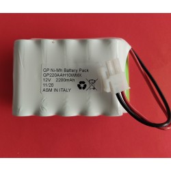 Batteria CARDIOLINE ECG 200S Ni-Mh GP220AAH10WMXZ 12V 2,2Ah GP Battery
