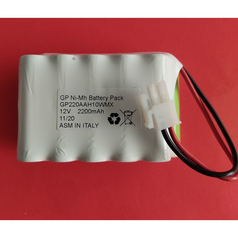 Batteria CARDIOLINE ECG 200S Ni-Mh GP220AAH10WMXZ 12V 2,2Ah GP Battery