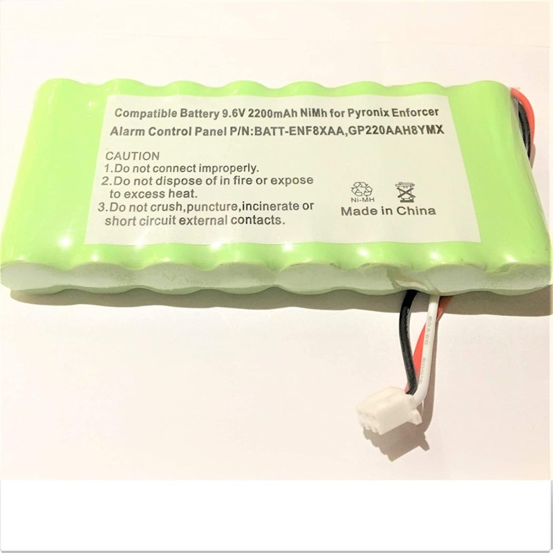 PYRONIX ENFORCER PANNELLO DI CONTROLLO GP270AAH8BMXZ 9,6V 2,7Ah Batteria Ni-Mh