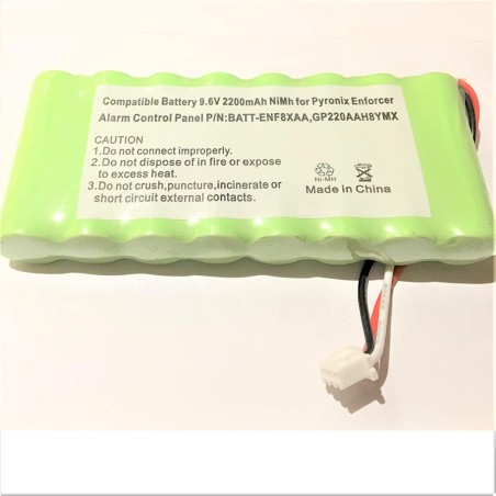 PYRONIX ENFORCER PANNELLO DI CONTROLLO GP270AAH8BMXZ 9,6V 2,7Ah Batteria Ni-Mh