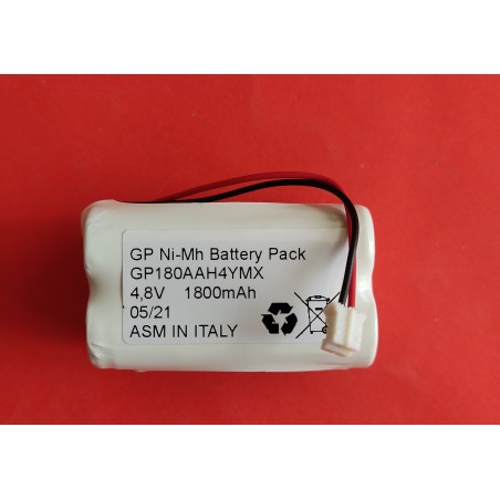 Batteria 4,8V 1,8Ah ricaricabile NiMh per elettrostimolatore New Age no Limits