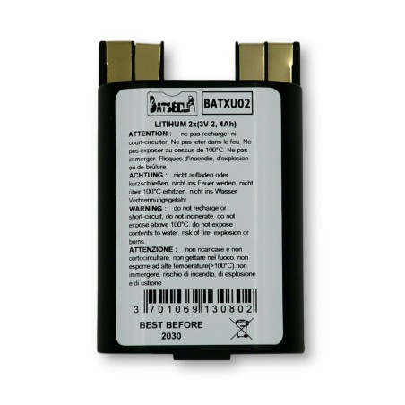 BATXU02- 2x(3V 2,4Ah) LOGISTY, Batteria al Litio BATSECUR