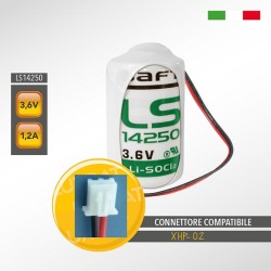 Batteria LS14250 3,6V 1,2Ah con connettore XHP-02 Batteria al Litio SAFT