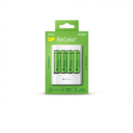 Carica Batterie USB con Batterie incluse Gp ReCyko+, Stilo AA/AAA GP-E411