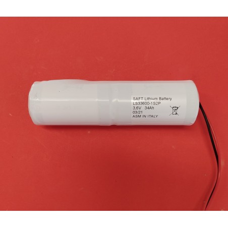 SAFT LS33600-1S2P 3,6V 34Ah Batteria al Litio uscita cavi liberi