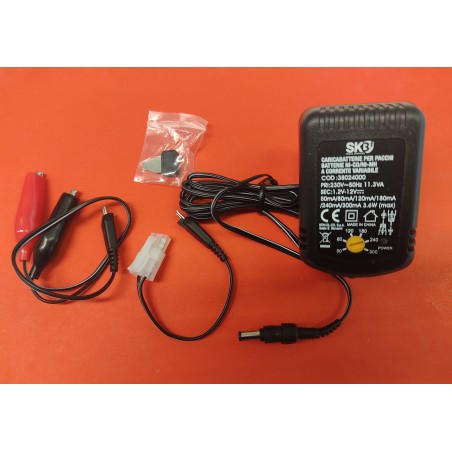 Carica Batterie per Pacchi Batteria Ni-Cd/Ni-Mh 1,2V-12V 300mAh