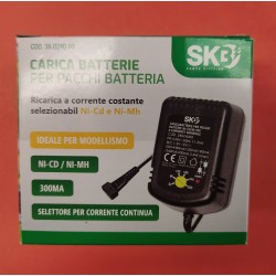 Carica Batterie per Pacchi Batteria Ni-Cd/Ni-Mh 1,2V-12V 300mAh